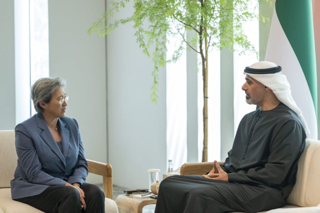Sheikh Khaled bin Mohamed meets AMD Chair/CEO Lisa Su in Abu Dhabi